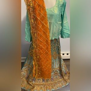 Lengha with blouse and dupatta
